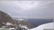 Archiviertes Webcam Bild: Skigebiet Sella Nevea - Bovec Kanin - Blick nach Osten am 12.04.2026 um 18:55 Uhr