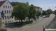 Archived webcam image showing Bogen in Lower Bavaria (village square) on 3 Aug 2026 at 14:27