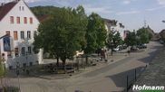 Archived webcam image showing Bogen in Lower Bavaria (village square) on 3 Aug 2026 at 16:27