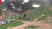 Archived webcam image showing Tanvaldsky Spicak - Top station on 15 May 2026 at 14:42