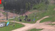 Archived webcam image showing Tanvaldsky Spicak - Top station on 15 May 2026 at 12:42