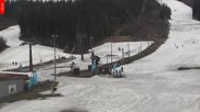 Archived webcam image showing Tanvaldsky Spicak - Top station on 28 Mar 2026 at 16:45