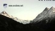 Archived webcam image showing Dent Blanche on 22 Oct 2026 at 18:33