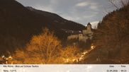 Archived webcam image showing View towards castle Taufers in South Tyrol on 1 Apr 2026 at 04:00