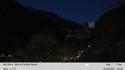 Archived webcam image showing View towards castle Taufers in South Tyrol on 1 Apr 2026 at 02:00