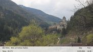 Archived webcam image showing View towards castle Taufers in South Tyrol on 12 Apr 2026 at 16:28