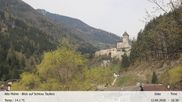 Archived webcam image showing View towards castle Taufers in South Tyrol on 12 Apr 2026 at 10:28