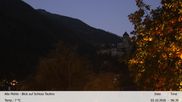 Archived webcam image showing View towards castle Taufers in South Tyrol on 3 Oct 2026 at 06:59