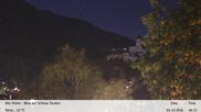 Archived webcam image showing View towards castle Taufers in South Tyrol on 3 Oct 2026 at 00:59