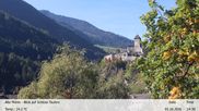 Archived webcam image showing View towards castle Taufers in South Tyrol on 3 Oct 2026 at 14:59