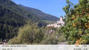Archived webcam image showing View towards castle Taufers in South Tyrol on 3 Oct 2026 at 12:59