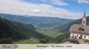 Archiviertes Webcam Bild: Blick von Mühlbach auf Gais (Tauferer Ahrntal, South Tyrol) am 15.06.2026 um 10:37 Uhr
