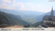 Archiviertes Webcam Bild: Blick von Mühlbach auf Gais (Tauferer Ahrntal, South Tyrol) am 03.08.2026 um 16:18 Uhr