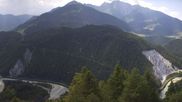 Archived webcam image showing Laax - Rhine Canyon on 2 Aug 2026 at 12:43