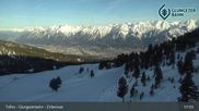 Archived webcam image showing View Glungezer: Lake Zirbensee on 5 Apr 2026 at 08:35