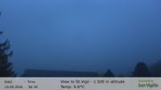Archived webcam image showing View towards San Vigilio in South Tyrol at 1.500 m on 10 Sep 2026 at 06:50