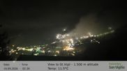 Archived webcam image showing View towards San Vigilio in South Tyrol at 1.500 m on 10 Sep 2026 at 02:50