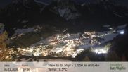 Archived webcam image showing View towards San Vigilio in South Tyrol at 1.500 m on 26 Feb 2026 at 20:15