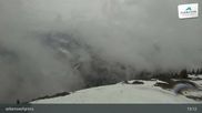 Archived webcam image showing Top Station zellamseeXpress on 19 Apr 2026 at 13:30