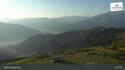 Archived webcam image showing Top Station zellamseeXpress on 3 Aug 2026 at 07:44