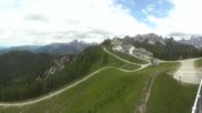 Archived webcam image showing Tarvisio - Monte Lussari top station on 12 Jun 2026 at 16:38