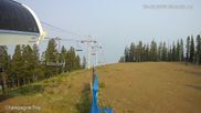 Archived webcam image showing Panorama Mountain Resort Mile 1 Express Lift on 6 Aug 2026 at 18:56