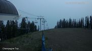 Archived webcam image showing Panorama Mountain Resort Mile 1 Express Lift on 9 Aug 2026 at 14:31