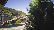 Archiviertes Webcam Bild: Zentrum Les Gets - Blick zur Mont Chery Piste am 26.09.2026 um 16:07 Uhr