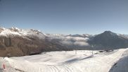 Archived webcam image showing Schöneben: Top Station Rojen Chair Lift on 22 Apr 2026 at 08:53