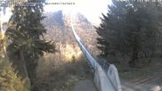 Archived webcam image showing Geierlay Suspension Bridge near Mörsdorf on 22 Mar 2026 at 08:28