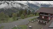 Archived webcam image showing Mountain Restaurant Kristberg on 7 May 2026 at 08:00
