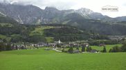 Archived webcam image showing Leogang Village on 15 Jun 2026 at 08:48