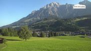 Archived webcam image showing Leogang Village on 25 Jun 2026 at 07:50