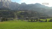Archived webcam image showing Leogang Village on 23 Jun 2026 at 07:08