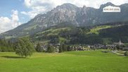 Archived webcam image showing Leogang Village on 23 Jun 2026 at 08:08