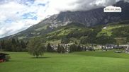 Archived webcam image showing Leogang Village on 22 Aug 2026 at 12:39