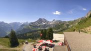 Archived webcam image showing Braunwald: Panoramic view Gumen on 12 Jul 2026 at 12:31