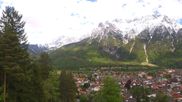 Archived webcam image showing Mittenwald - Kranzberg chair lift on 17 May 2026 at 16:51