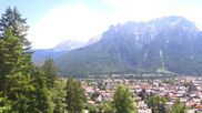Archived webcam image showing Mittenwald - Kranzberg chair lift on 12 Jul 2026 at 12:49