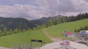Archiviertes Webcam Bild: Hauser Kaibling: Höfi Express Abfahrt und Knapplhütte am 06.06.2026 um 14:56 Uhr