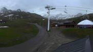 Archived webcam image showing Les 3 Vallées - Base station Val Thorens on 8 Jun 2026 at 18:56