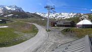 Archived webcam image showing Les 3 Vallées - Base station Val Thorens on 8 Jun 2026 at 10:56