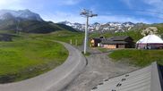 Archived webcam image showing Les 3 Vallées - Base station Val Thorens on 22 Jun 2026 at 08:01