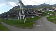 Archived webcam image showing Les 3 Vallées - Base station Val Thorens on 22 Jun 2026 at 18:01