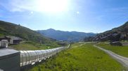 Archived webcam image showing Les 3 Vallées - Base station Val Thorens on 6 Jul 2026 at 18:38