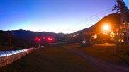 Archived webcam image showing Les 3 Vallées - Base station Val Thorens on 6 Jul 2026 at 22:38