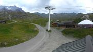 Archived webcam image showing Les 3 Vallées - Base station Val Thorens on 3 Aug 2026 at 14:52