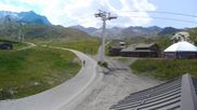 Archived webcam image showing Les 3 Vallées - Base station Val Thorens on 3 Aug 2026 at 12:52