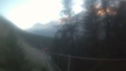 Archived webcam image showing Grächen - Suspension Bridge on 6 Aug 2026 at 06:53