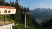 Archived webcam image showing Panorama Astberg - SkiWelt Wilder Kaiser on 3 Aug 2026 at 07:03